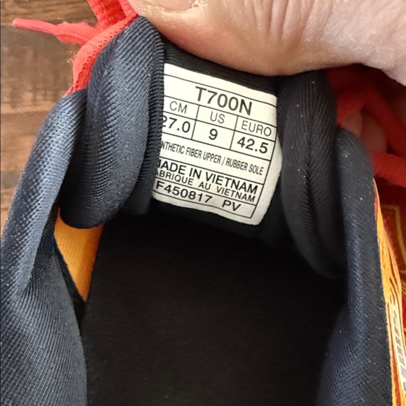 ASICS Men’s Athletic Shoes - Red and Yellow - Picture 5 of 8